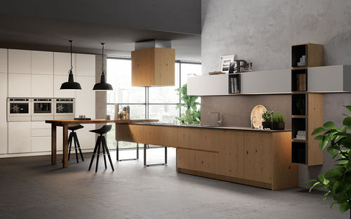 Cucina contemporanea - CORTINA - Biefbi Cucine - in legno / in ferro / a L