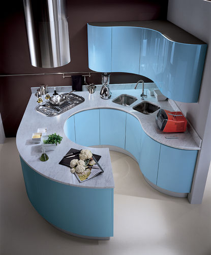Cucina contemporanea - TIMO PLUS - Biefbi Cucine - in legno / circolare / senza maniglie