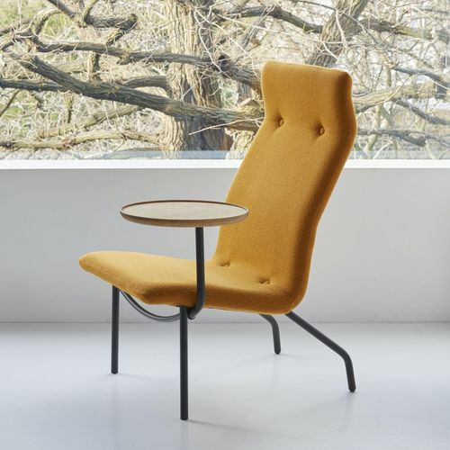 Poltrona contemporanea - LUCIO - Established and sons - in tessuto / con schienale alto / con tavoletta