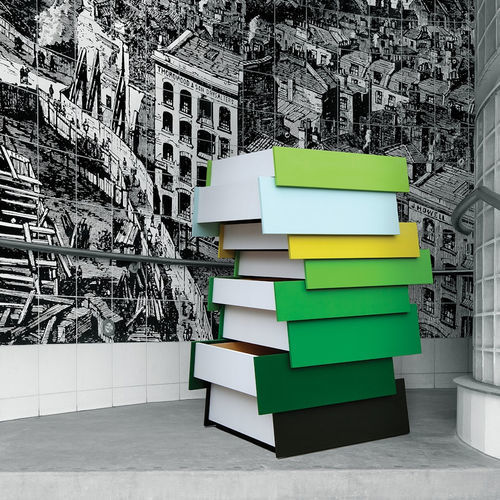 Cassettone alto - STACK - Established and sons - design originale / impiallacciato in legno / in betulla