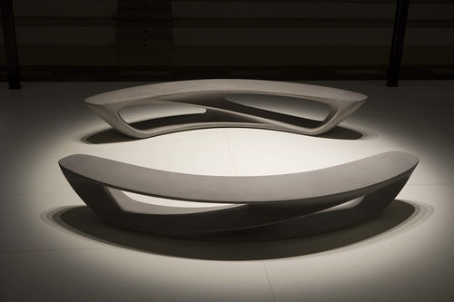 Panca per spazi pubblici design originale - DRIFT - Established and sons - in calcestruzzo / senza schienale / con braccioli