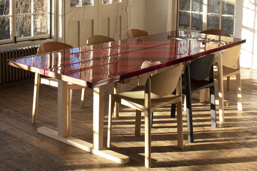 Tavolo da pranzo contemporaneo - UDUKURI - Established and sons - in frassino / epossidico / con supporto in legno