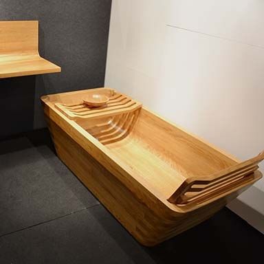 Vasca da bagno da appoggio - IMAGE 05 - IMAGE - in resina / in legno