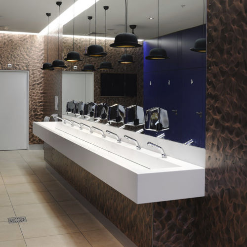 Lavabo da incasso - IMAGE 01 - IMAGE - in Solid Surface / con miscelatore / multiplo