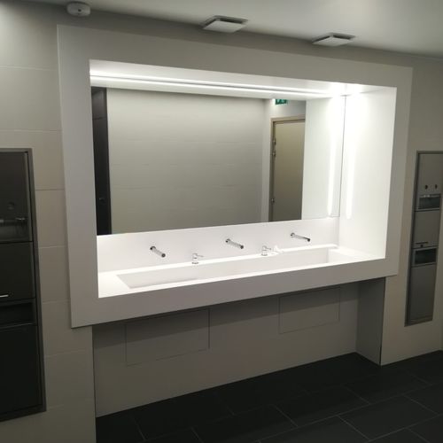 Specchio da bagno a muro - IMAGE 11 - IMAGE - contemporaneo / rettangolare / in Corian®