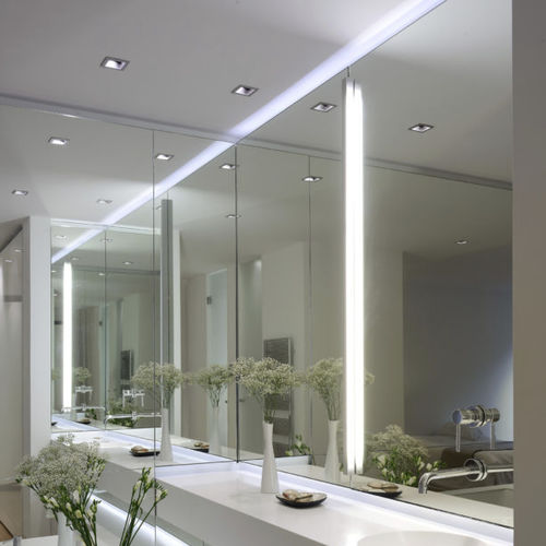 Specchio da bagno a muro - IMAGE 01 - IMAGE - contemporaneo / rettangolare / luminoso