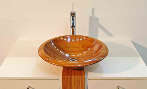 Lavabo da appoggio - IMAGE 02 - IMAGE - in legno / rotondo / contemporaneo