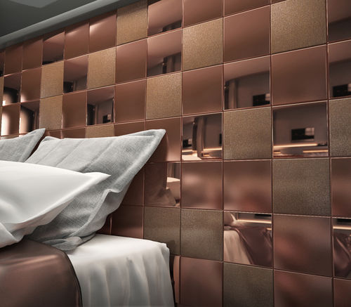 Piastrella in ceramica - BECOME ROSE GOLD MIX - INTHETILE - metallizzato / da interno / da parete
