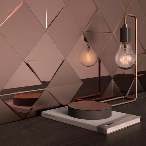 Piastrella in ceramica - ANGLES 1-2-3 ROSE GOLD - INTHETILE - metallizzato / indoor / da parete