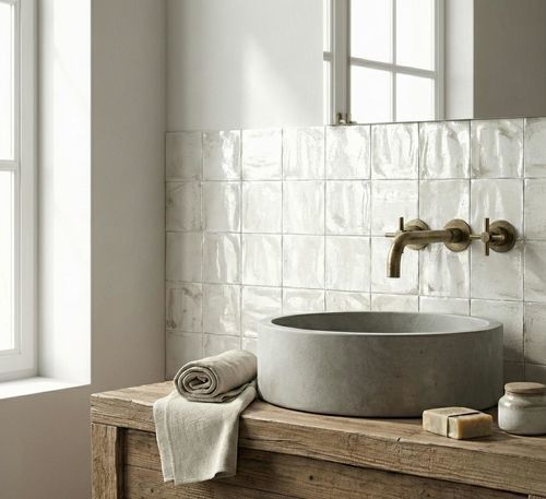 Piastrella in ceramica - CREPE SILVER - INTHETILE - metallizzato / indoor / da parete