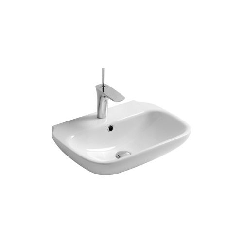 Lavabo sospeso - CLE4355101 - Olympia - in ceramica / con specchio regolabile / rettangolare