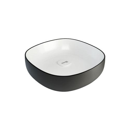 Lavabo da appoggio - MET42040 - Olympia - in ceramica / quadrato / contemporaneo