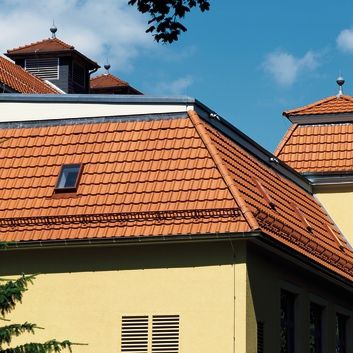 Tegola portoghese - TERRA OPTIMA - CREATON - in terracotta / doppia / rossa