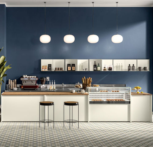 Bancone da bar - CUSTOM COLLECTION - SIFA - in legno / in vetro / in metallo