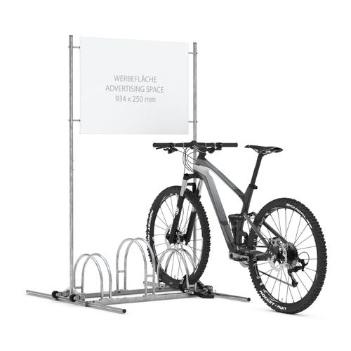 Rastrelliera per biciclette a pavimento - BW 5053 - wsm Raumsysteme - pubblicitaria / per spazi pubblici / per zone urbane