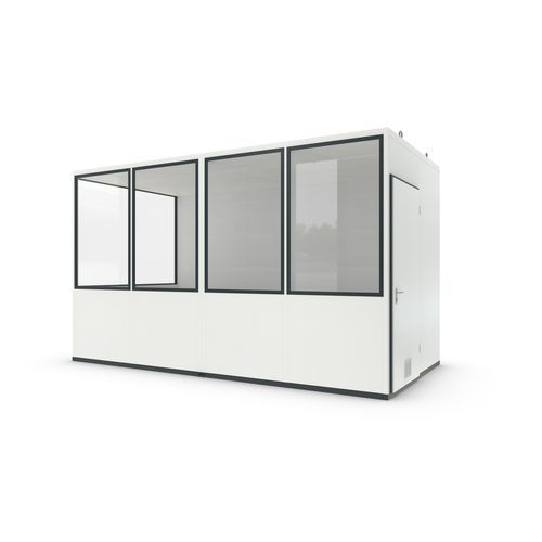 Cabina prefabbricata per ufficio - MultiRoom Basic 10 Starter Plus - wsm Raumsysteme - per zona reception / modulare