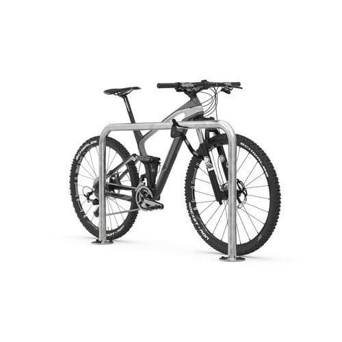 Rastrelliera per biciclette a pavimento - 9121 - wsm Raumsysteme - con sistema di sicurezza / antivandalismo / per spazi pubblici