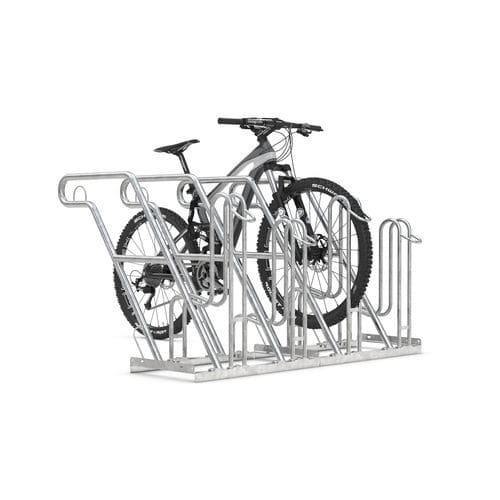 Rastrelliera per biciclette a pavimento - 4604 - wsm Raumsysteme - con sistema di sicurezza / antivandalismo / per spazi pubblici