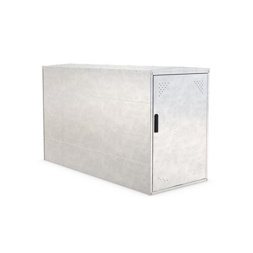 Pensilina per biciclette sicura - BikeBox 1 Basic - wsm Raumsysteme - modulare / in acciaio galvanizzato / per spazi pubblici