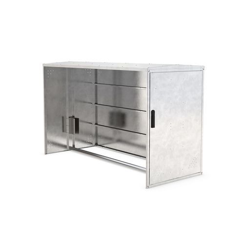 Pensilina per biciclette sicura - BikeBox 1 Basic AE with side wall - wsm Raumsysteme - modulare / in acciaio galvanizzato / per spazi pubblici
