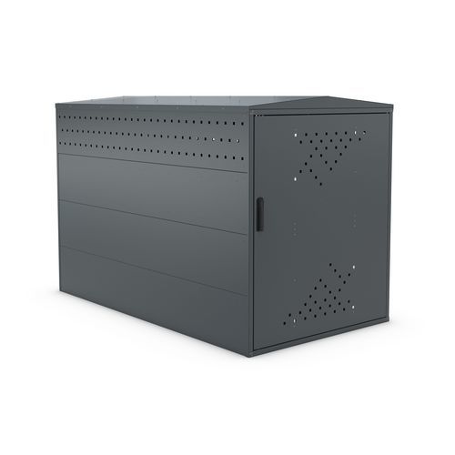 Pensilina per biciclette sicura - BikeBox 1 XL G - wsm Raumsysteme - modulare / in acciaio galvanizzato / per spazi pubblici