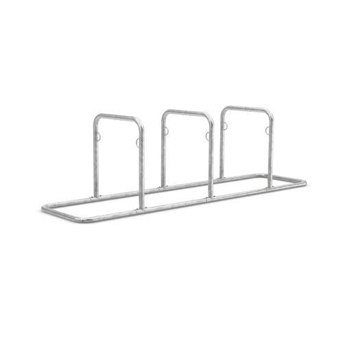 Rastrelliera per biciclette a pavimento - Galaxy 33 - wsm Raumsysteme - con sistema di sicurezza / pubblicitaria / antivandalismo