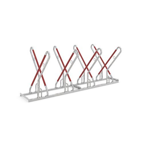 Rastrelliera per biciclette a pavimento - 0518 XBF - wsm Raumsysteme - con sistema di sicurezza / antivandalismo / per spazi pubblici