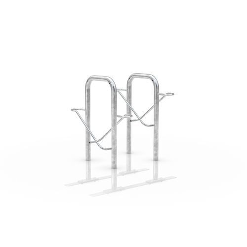 Rastrelliera per biciclette a pavimento - Strap 12 DS - wsm Raumsysteme - con sistema di sicurezza / antivandalismo / per spazi pubblici
