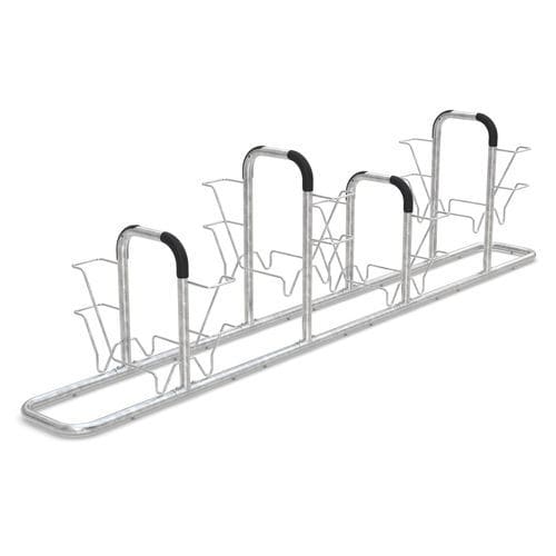 Rastrelliera per biciclette a pavimento - 6108 - wsm Raumsysteme - con sistema di sicurezza / antivandalismo / per spazi pubblici