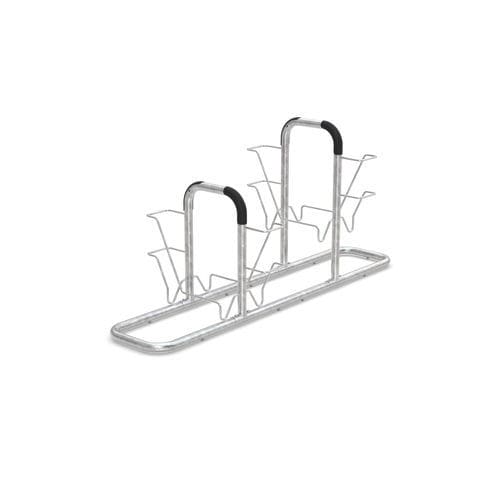 Rastrelliera per biciclette a pavimento - 6104 - wsm Raumsysteme - con sistema di sicurezza / antivandalismo / per spazi pubblici