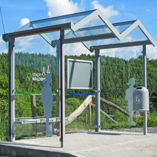 Pensilina multifunzionale per spazi pubblici - Zürich Z2 - wsm Raumsysteme - per parcheggio / per centro commerciale