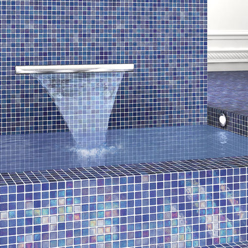 Mosaico in vetro - IRIS : DARK - ALTTOGLASS - lucido / per piscina / per bagnasciuga di piscina