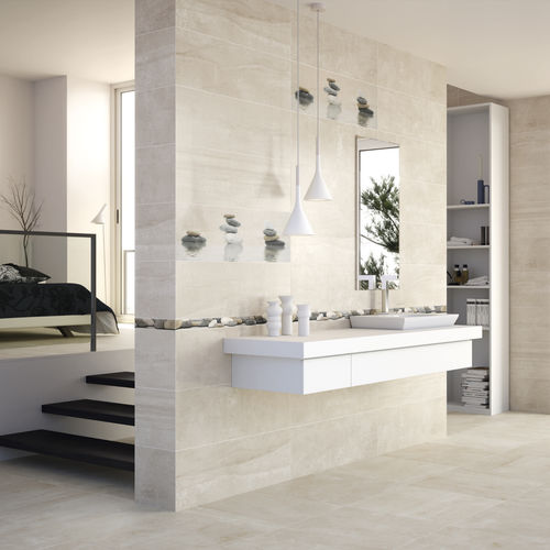 Piastrella in gres porcellanato - INTEGRA - Azulev - levigata / 3D / da interno