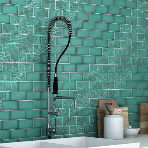 Piastrella in ceramica - FEELING - CEVICA - a rilievo / satinata / anticata