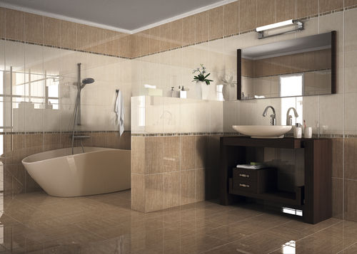 Piastrella in ceramica - AITANA - Cristal Cerámicas - lucida / da interno / da bagno