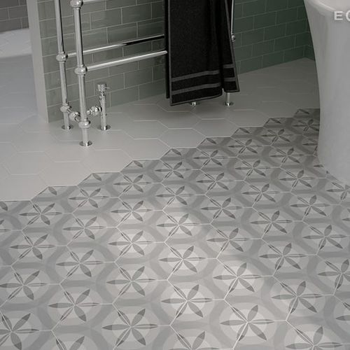 Piastrella esagonale in gres porcellanato - HEXATILE - Equipe Cerámicas - lucida / opaca / da interno