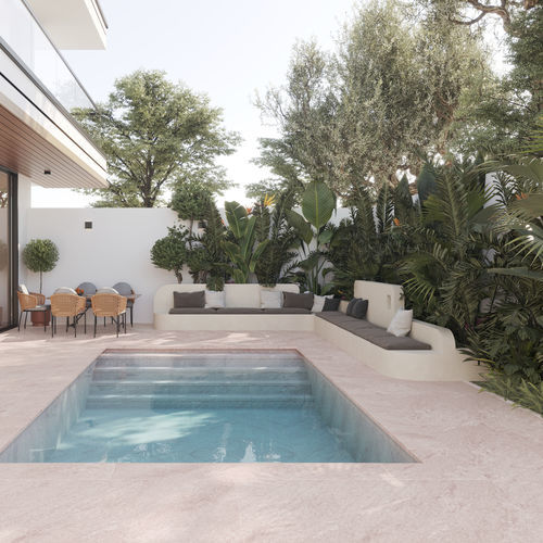 Piastrella in clinker - PINK STONE - Gresmanc - da esterno / da giardino / per bagnasciuga di piscina