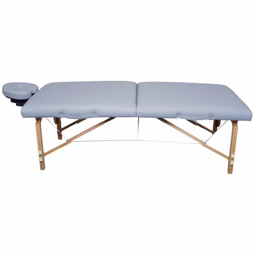 Lettino per massaggi pieghevole - ECOLYTE - Touch America - in legno / in vinile / ad altezza regolabile