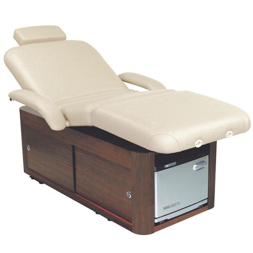 Lettino per massaggi in noce - ATLAS CONTEMPO - Touch America - in espanso / ad altezza regolabile / con contenitore