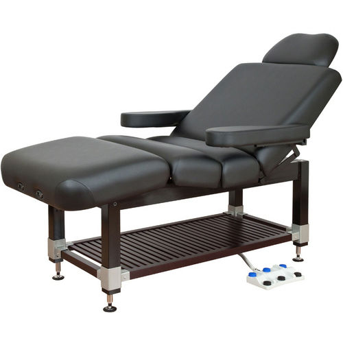 Lettino per massaggi elettrico - LEO - Oakworks - idraulico / in legno / contract