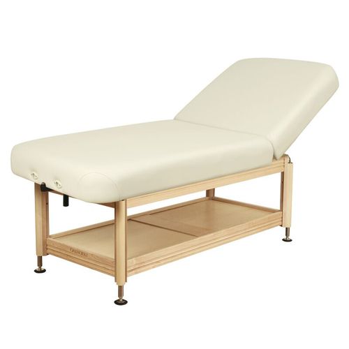 Lettino per massaggi idraulico - CLINICIAN - Oakworks - in legno / ad altezza regolabile / con contenitore