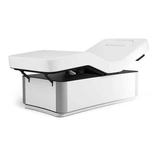 Lettino per massaggi elettrico - TALISE - Oakworks - con contenitore / riscaldato / contract