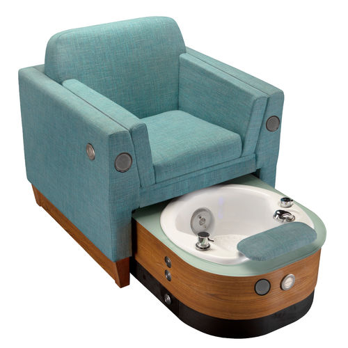 Poltrona spa pedicure in ecopelle - WILSHIRE LE™ - Living Earth Crafts - nera / bianca / blu