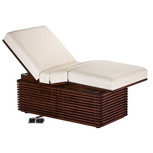 Lettino per massaggi elettrico - PRO SALON™ MODERN - Living Earth Crafts - idraulico / in legno / con contenitore