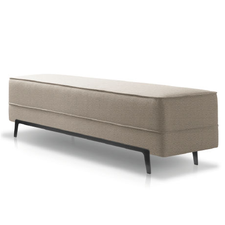 Divanetto imbottito contemporaneo - ADONIS   - Treca Paris - in tessuto / in pelle / beige