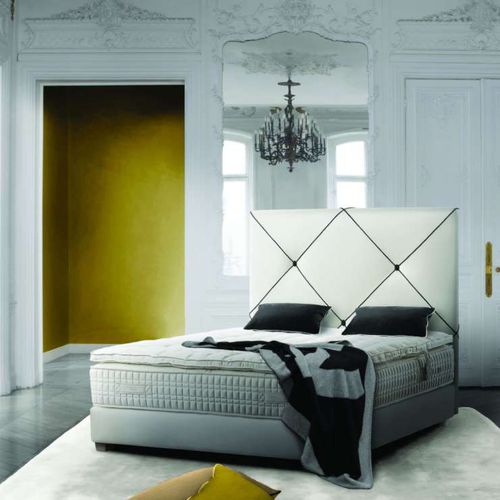 Testiera per letto matrimoniale - CARAT - Treca Paris - contemporanea / in pelle / imbottita