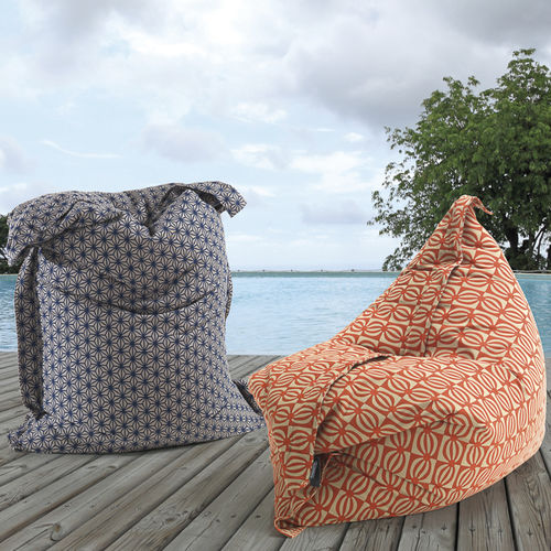 Poltrona a sacco contemporanea - PLAYSPACE  - Respace - in tessuto / grigia / blu