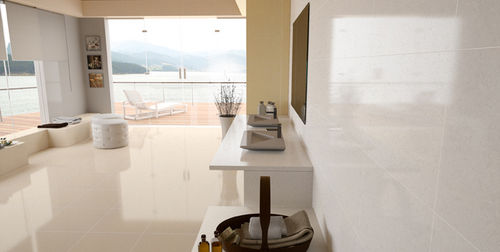 Piano lavabo doppio - BEIGE FARAYA - COMPAC The Surfaces Company - in marmo