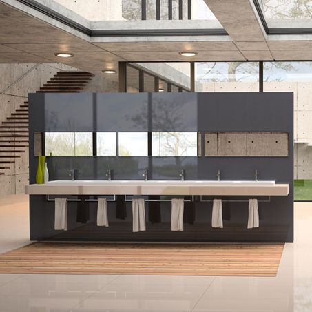 Pannello decorativo da parete - SMOKE GRAY - COMPAC The Surfaces Company - in quarzo / liscio
