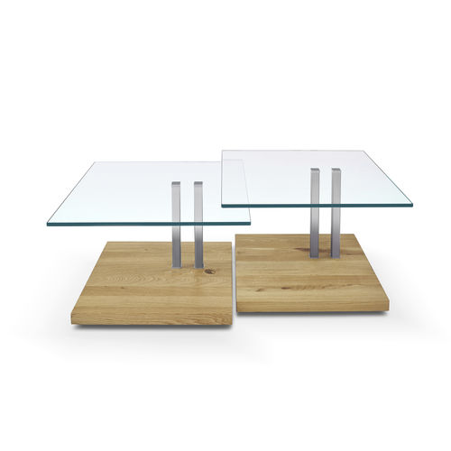 Tavolo d'appoggio contemporaneo - K925 TRIPLETTA - Ronald Schmitt Design - in legno massiccio / in MDF / in vetro